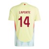 Original Fußballtrikot Spanien Aymeric Laporte 14 Auswärtstrikot EURO 2024 Für Herren